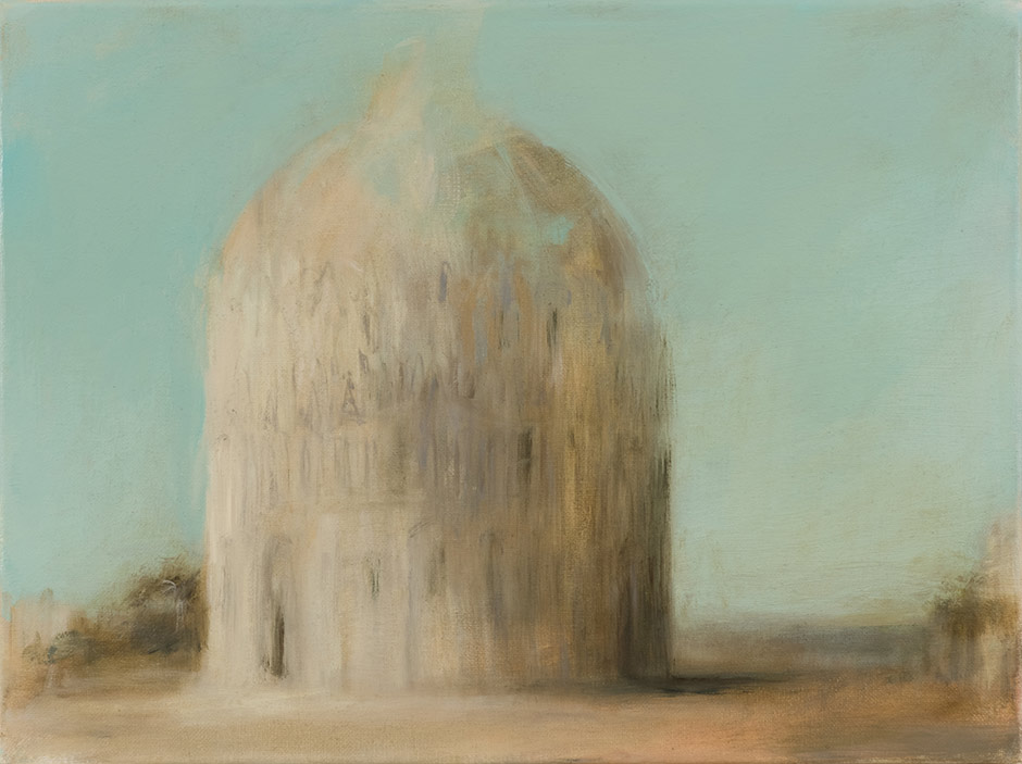Claudia Berg: Baptisterium (Pisa), Öl auf Leinwand · 2022